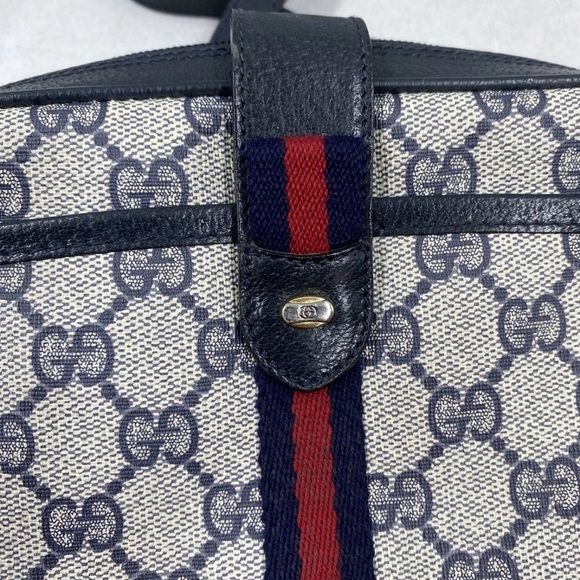 Gucci  Navy Monogram Shoulder Bag - Picture 5 of 11